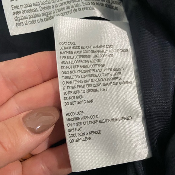 Michael Kors Dark Blue Puffer Jacket with Faux Fur - Picture 12 of 12